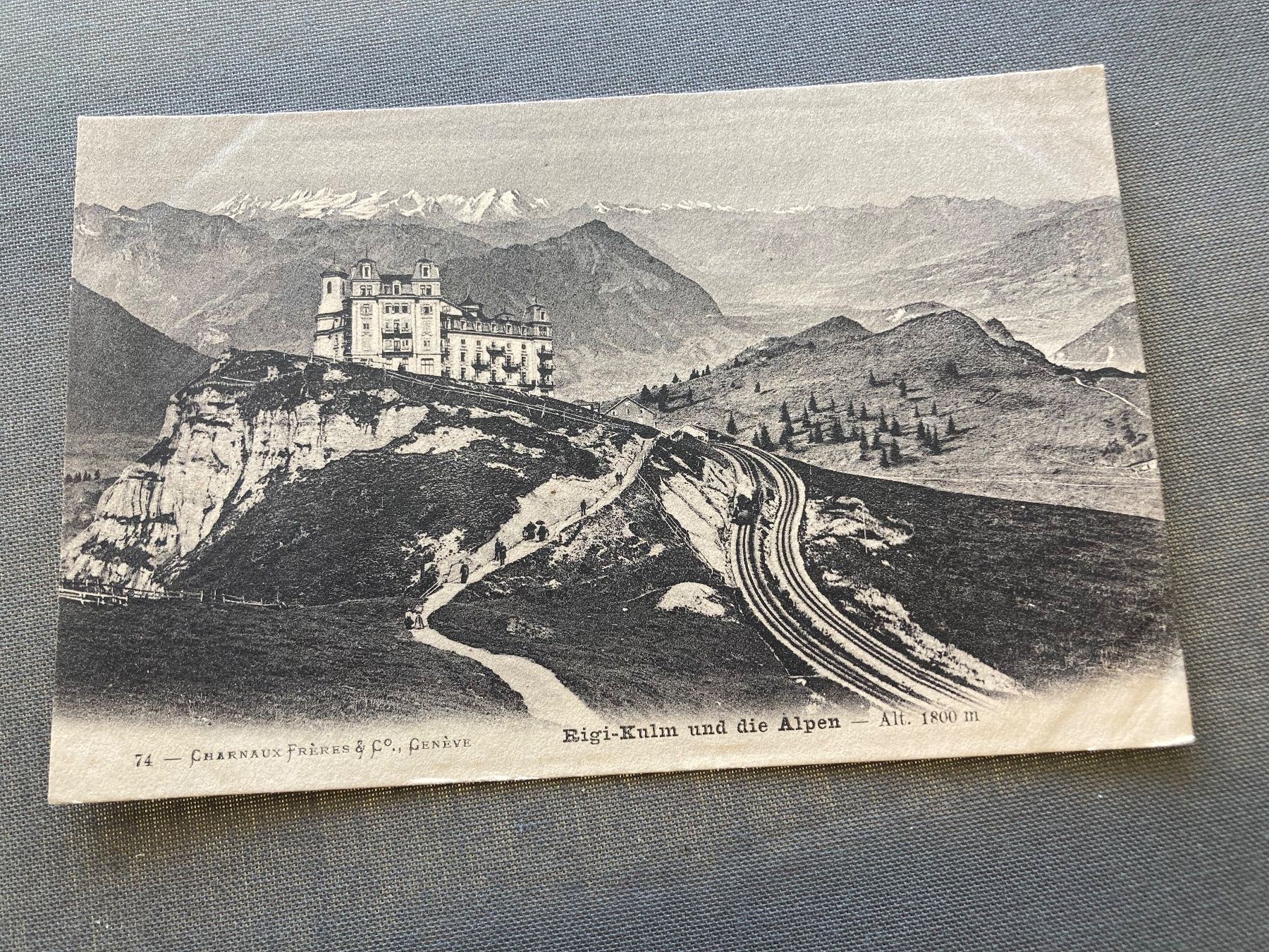 Cartoline postali: Alte Ansichtskarte Rigi-Kulm und Alpen, ca. 1900, – Usato da Zürich venduto da mik_h9ty