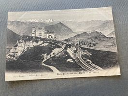 Alte Ansichtskarte Rigi-Kulm und Alpen, ca. 1900,