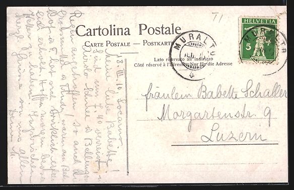 Cartoline postali: AK Locarno, Veduta sopra – Usato da Berlin venduto da bartko-reher 1