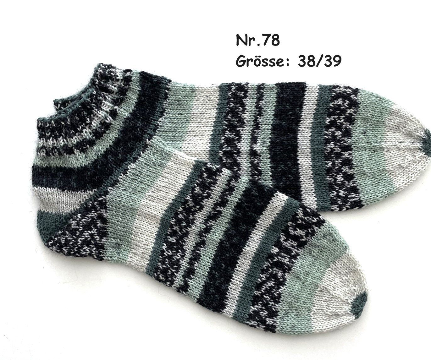 Chaussettes: Sneaker - Socken handgestrickt  Gr.38/39  Nr.78 – Neuf avec emballage d'origine à Täuffelen par wollness