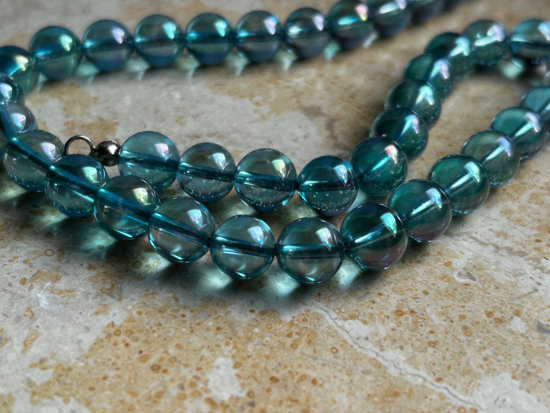 Catenine: Murmeln-Kette Meerblau (44cm) – Usato da Dittingen venduto da Bellevista 9