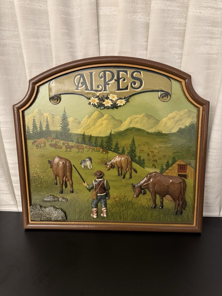 Insegne: Holzschild Alpenlandschaft – Usato da Lenzburg venduto da Meister_k