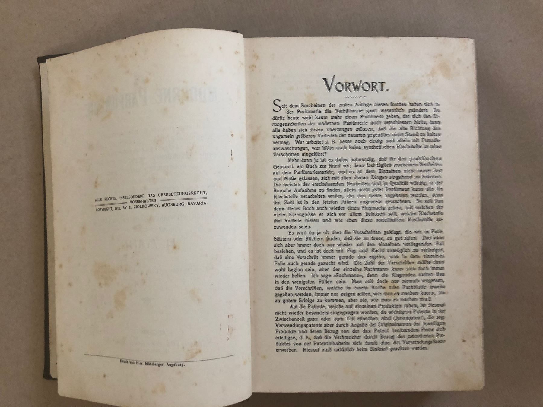 Libri: H. Mann: Die moderne Parfümerie. – Usato da Zürich venduto da allp 2