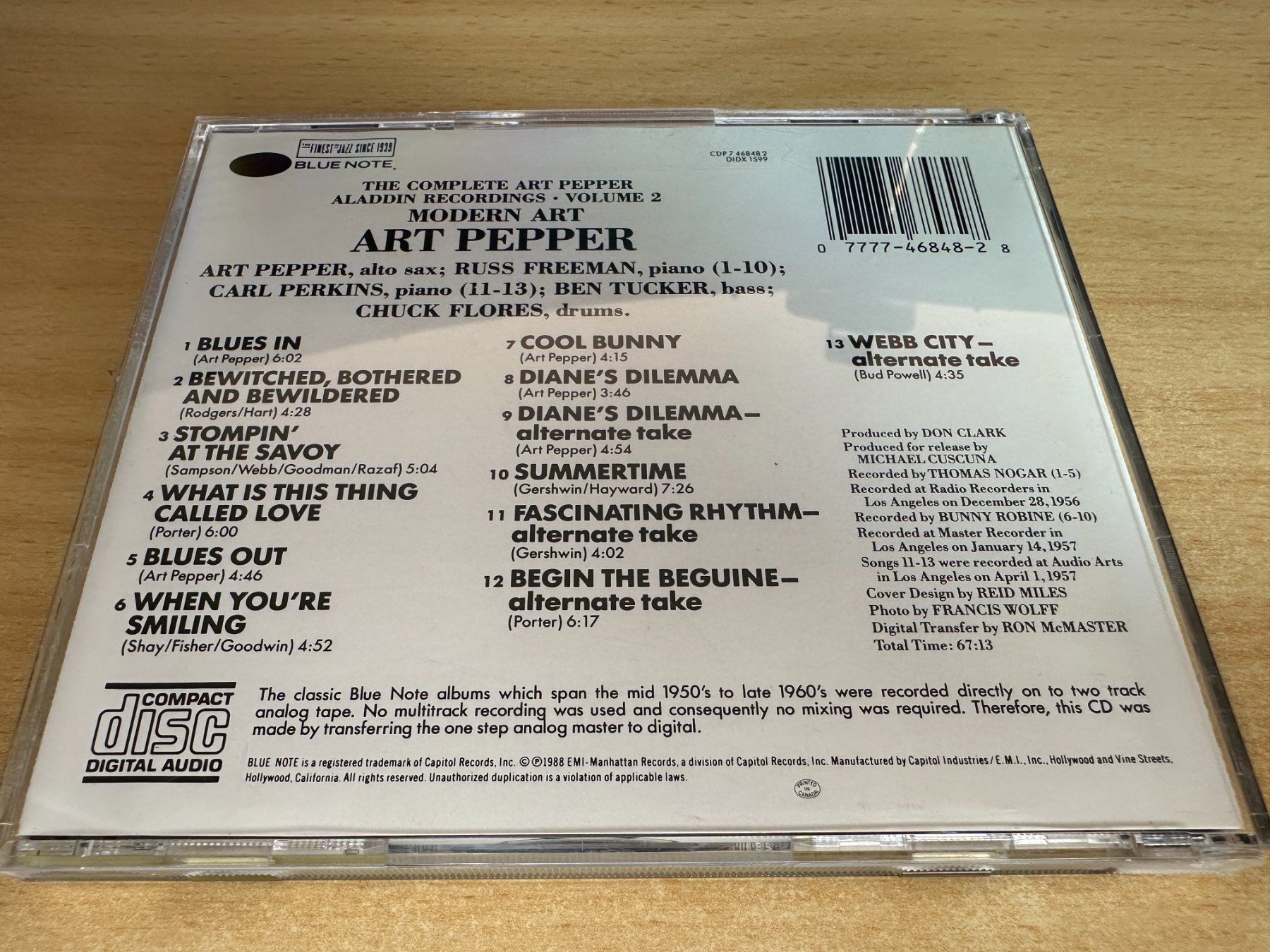 CDs: C3 Art Pepper Quartet – Modern Art - Volume Two – Gebraucht aus Rikon im Tösstal von Alpenmutz 1