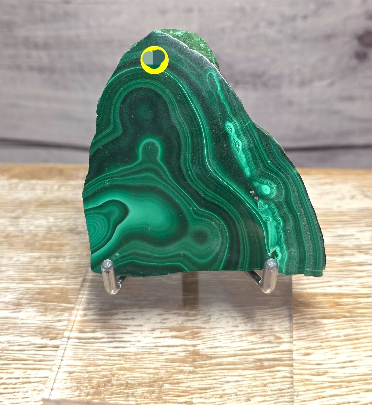 Minerali & Pietre curative: Malachit Scheibe auf Acryl Ständer 110g – Nuovo e nell'imballaggio originale da Matzingen venduto da Shay_Crystalz 1