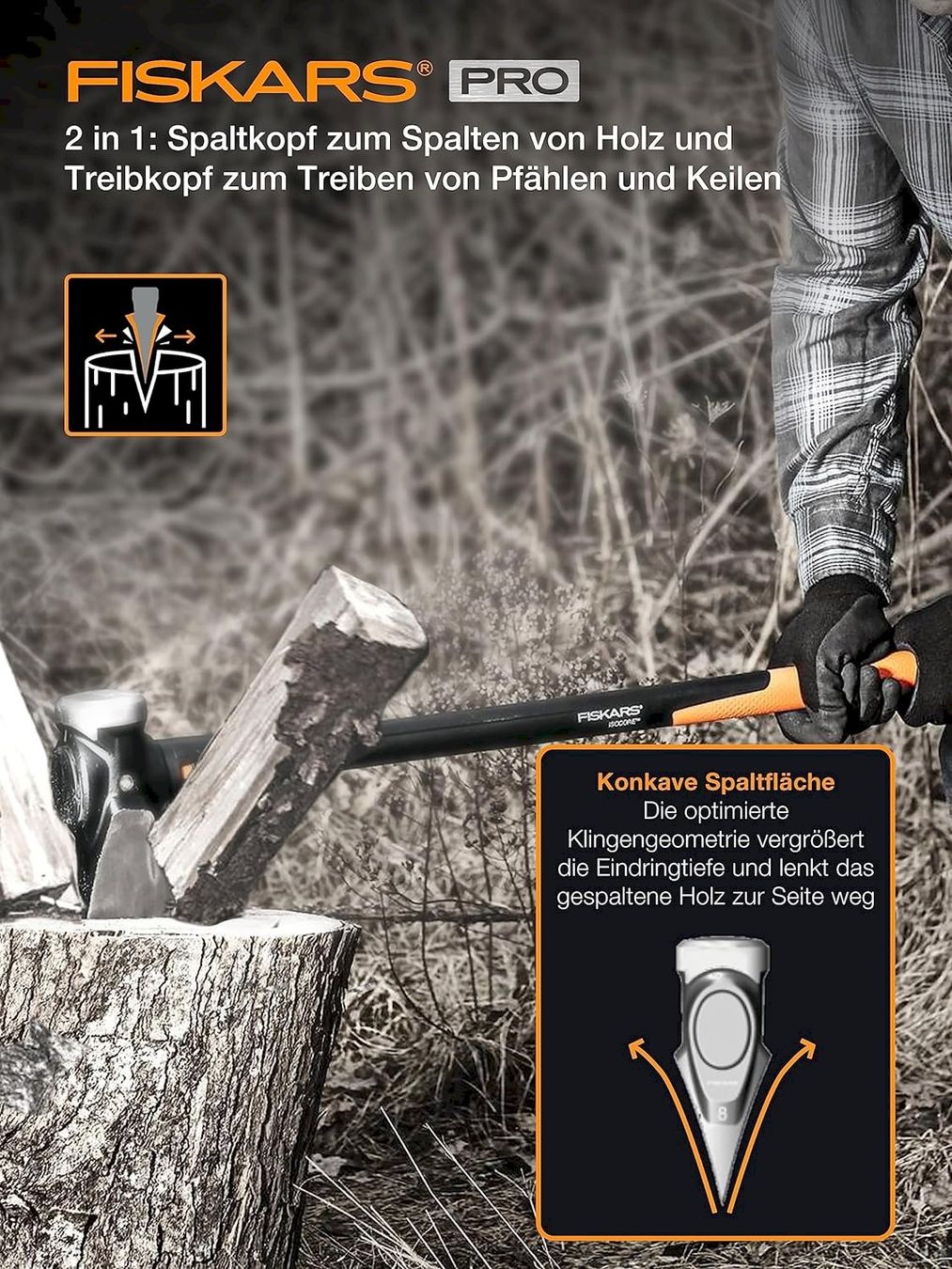 Fiskars Alle Werkzeuge: Fiskars Spalthammer XXL Bauaxt IsoCore – Neu und originalverpackt aus Bottighofen von zaap 6