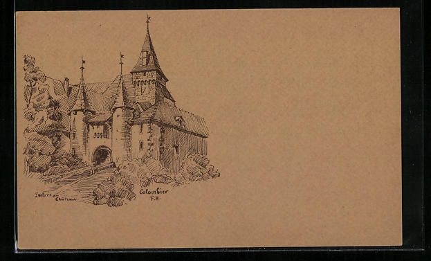 Ansichtskarten: Colombier, Entrée du Chateau – Gebraucht aus Berlin von bartko-reher