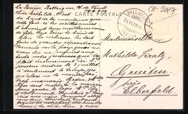 Cartoline postali: AK Cornaux, Ortspartie mit Brunnen, 1909 – Usato da Berlin venduto da bartko-reher 1