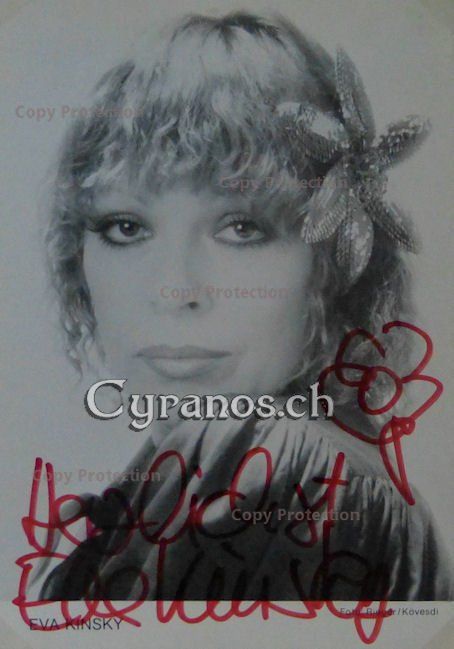 Autografi: Eva Kinsky (1945-2000) Schauspielerin - Autogramm – Usato da Dietikon venduto da cyranos.ch