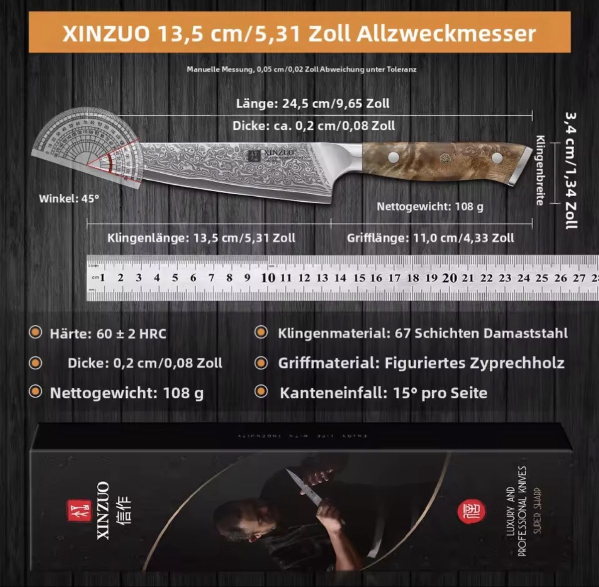 Coltelli da cucina: Japanisches Messer – Nuovo (secondo la descrizione) da Arbon venduto da clothes187 1