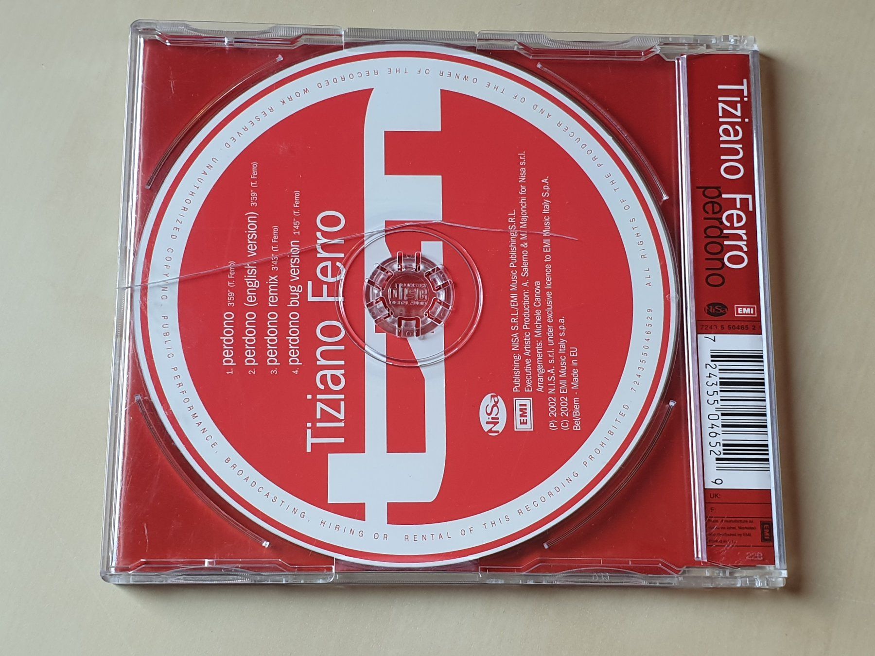 CDs: Tiziano Ferro perdono – Gebraucht aus Stansstad von collectorsshop 1