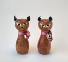 Salz Pfeffer Katze Teak Vintage Dänemark 60er