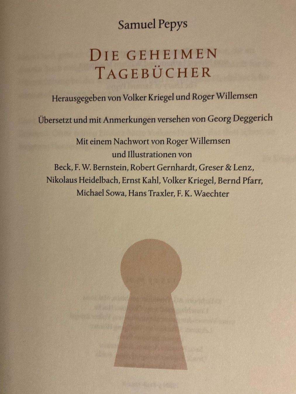 Libri: Samuel Pepys Die geheimen Tagebücher – Nuovo (secondo la descrizione) da Herisau venduto da eri_2tb5 2