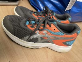 Asics Laufschuhe Grau Orange Blau Gr. 37 Top