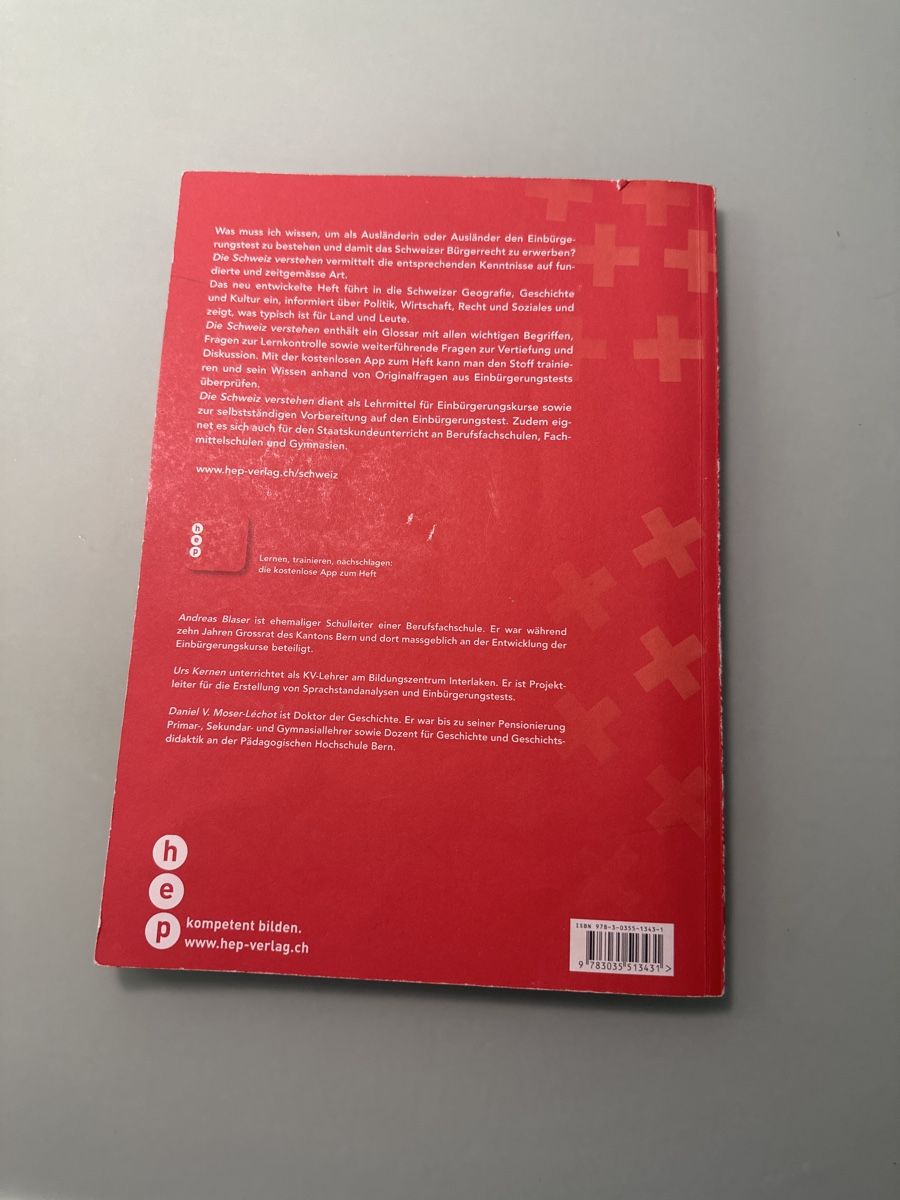 Libri: Die Schweiz verstehen - Einbürgerung & Staatskunde – Usato da Lanzenhäusern venduto da holzchirurg 1