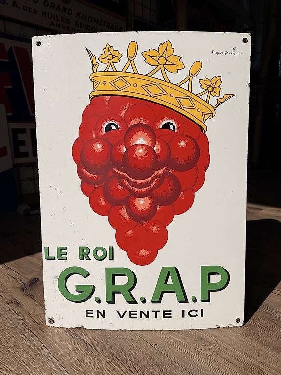 Ecriteaux: Emailschild Le Roi GRAP um 1950 – D'occasion à Nidau par Nintschgu