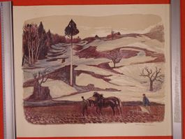 FELIX HOFFMANN: LITHOGRAPHIE PFLÜGENDE
