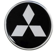 AUSVERKAUF Mitsubishi Nabendeckel Aufkleber 48mm 4er Set