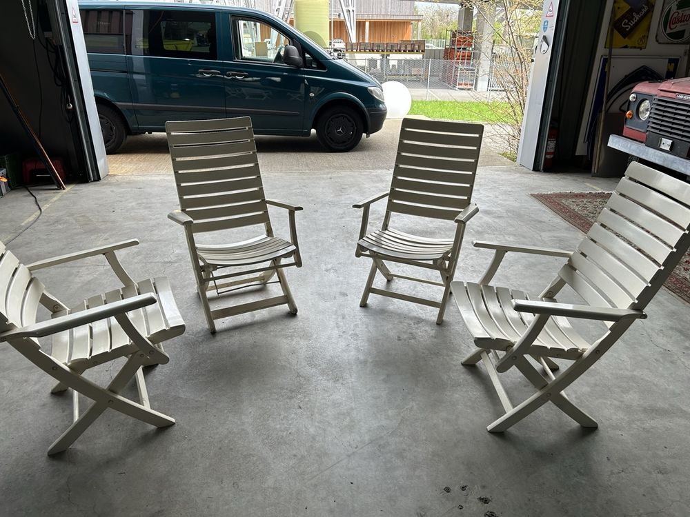 Original Herlag Holzklappstühle/ Gartenstühle ca 1969!! Kaufen auf