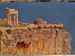 Antike Postkarte Griechenland, Rhodos, Lindos, Athenas