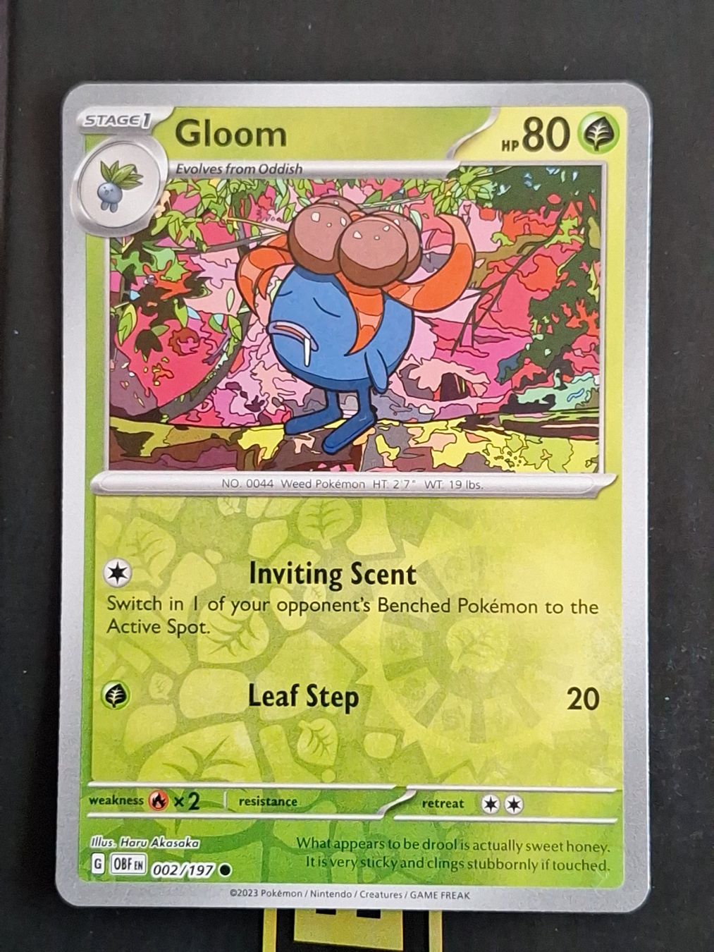 Pokémon Carte collezionabili: Gloom - Pokemon Reverse Holo Obsidian Flames – Usato da Altstätten SG venduto da GGsGameshop