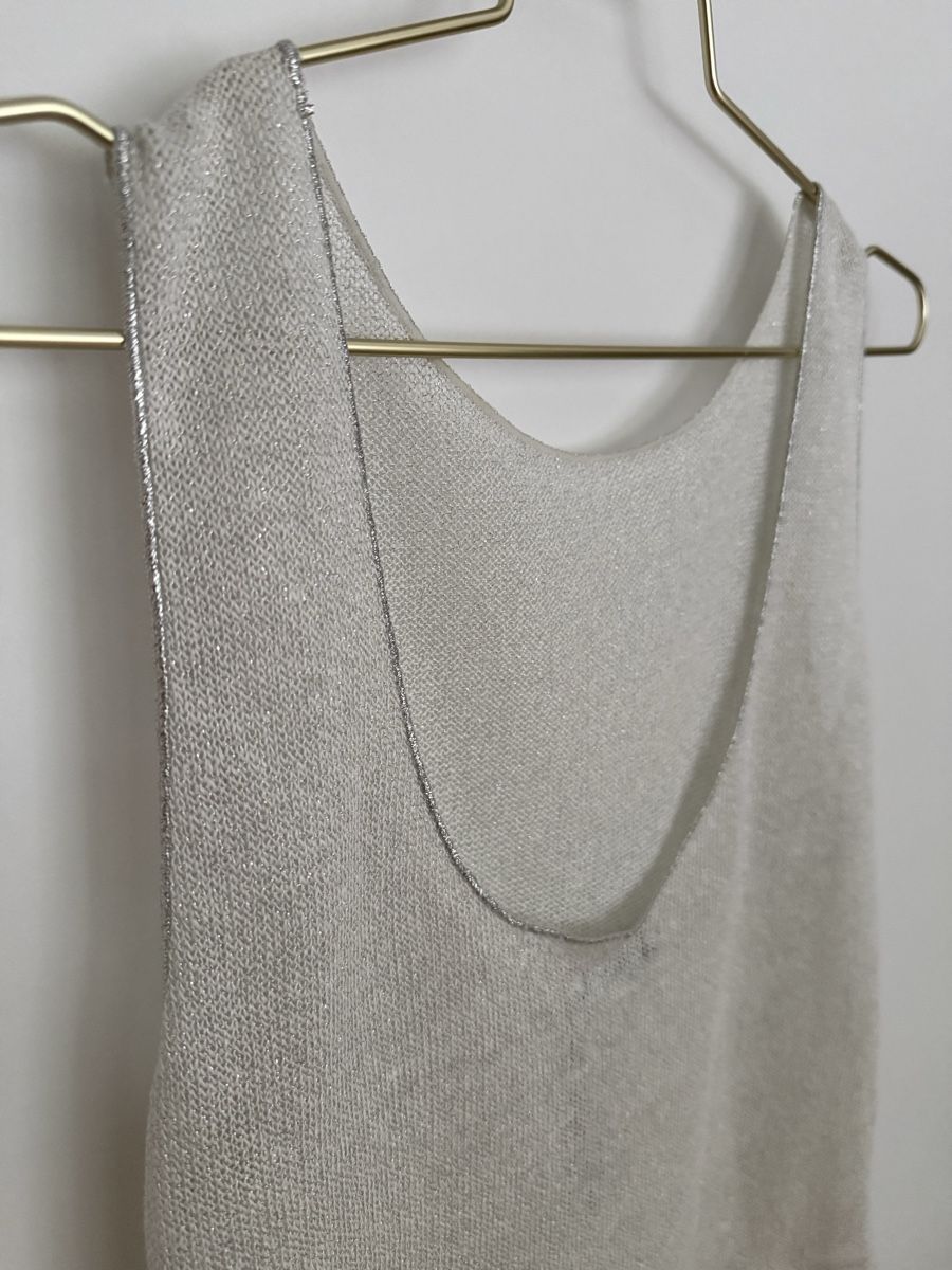 Massimo Dutti Top: Massimo Dutti silver Blend Top – New – Nuovo e nell'imballaggio originale da Zürich venduto da eve_m2gr 3