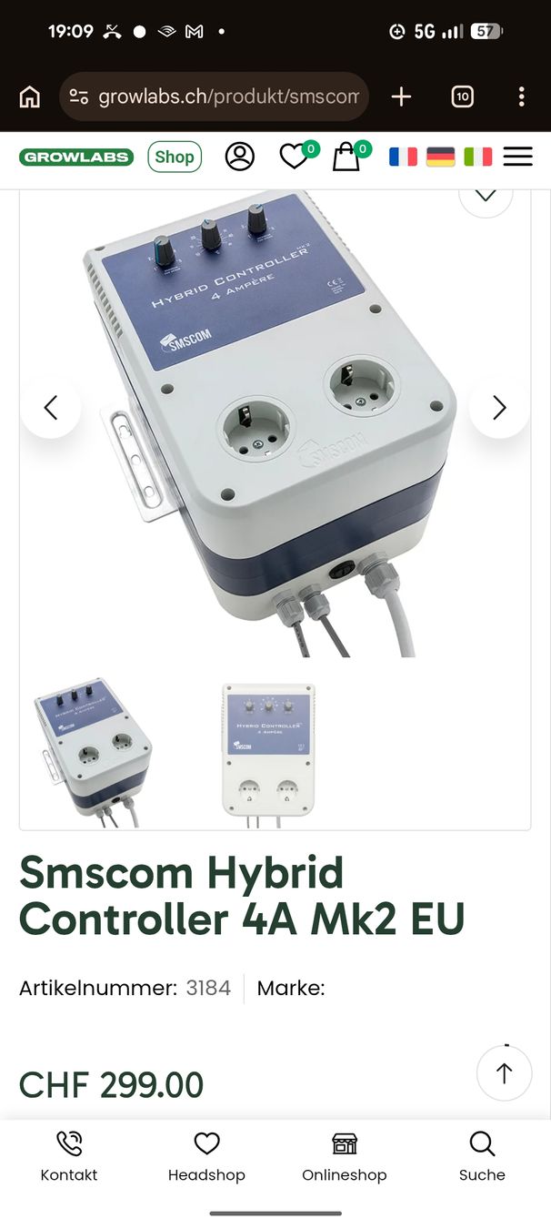 Riscaldamento: SMSCOM Hybrid Controller MK2 4 Ampere mit Schweizer Stecker  – Usato da Bern venduto da Warajak 3