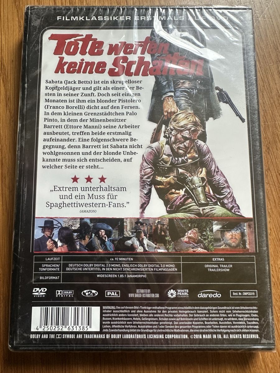 Tutti i DVDs: Tode werfen keine Schatten DVD Western neu – Nuovo e nell'imballaggio originale da Benken ZH venduto da Audi-erich 1