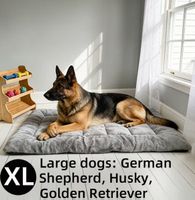 Neues Luxus Hundebett XL in Grau, 120x60x6 cm