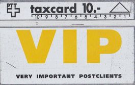 PTT Taxcard VIP 10 Franken Sammlerkarte gebraucht