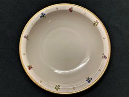 Porzellan Schale rund Langenthal 1953 weiss Dekor Farbe Gold