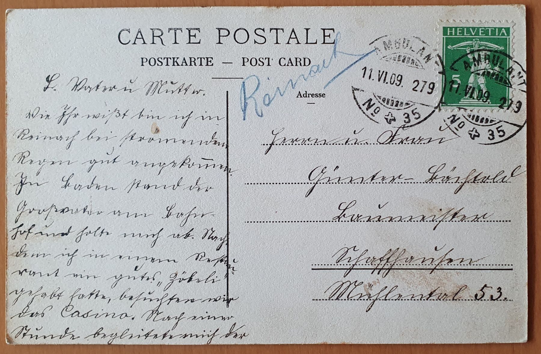 Cartoline postali: Oberwynenthal  - Reinach und Pfeffikon – Usato da Kreuzlingen venduto da Rschweiz1 1