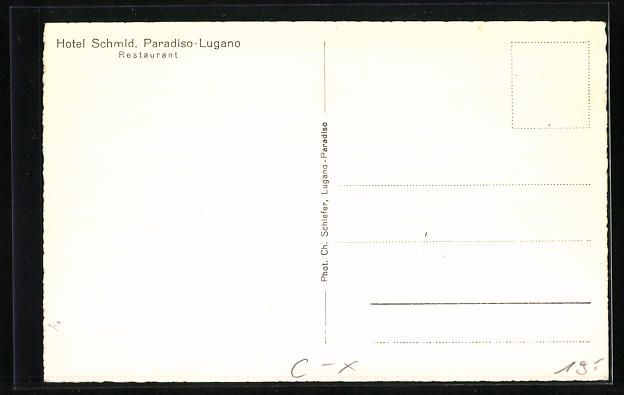 Cartoline postali: Paradiso-Lugano, Hotel Schmid mit Restau – Usato da Berlin venduto da bartko-reher 1