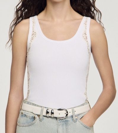 Sandro lace white top size 1
