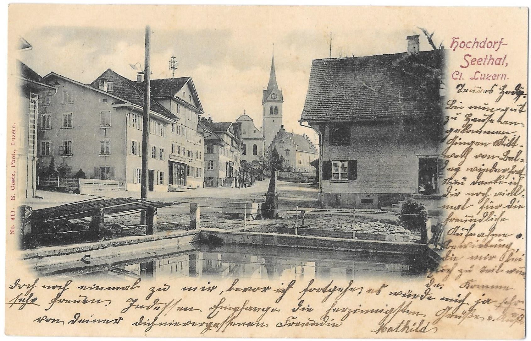 Cartoline postali: Hochdorf Teilansicht – Usato da Olten venduto da clotaldi