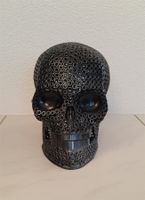 Alteisen Totenkopf, Skulptur, Metall Figur
