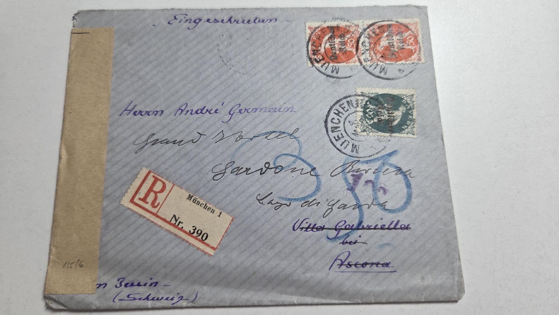 Tutti i francobolli: 1921 Brief Deutsches Reich Devisenkontrolle – Usato da Arni AG venduto da Moth68