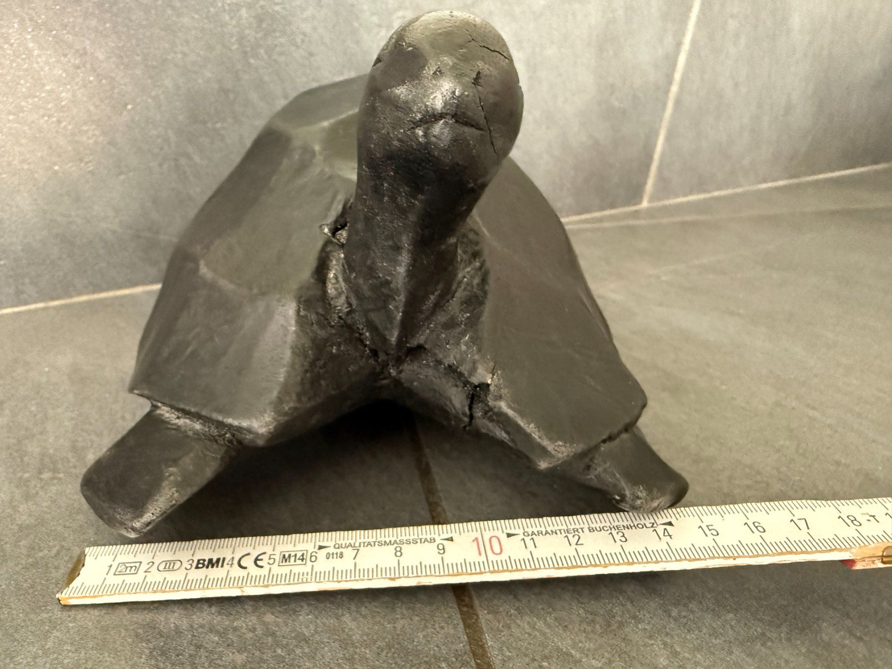 Statuette: grosse  Schildkröte  Holz  handgeschnitzt  Dekoration Turtle – Usato da Subingen venduto da ArtBead 8