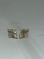 Swarovski goldene Ohrclips mit Zirkonia Steinen AB 1.- FR !