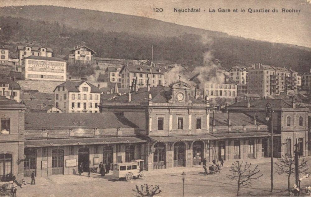 Neuchâtel, Bahnhof, gel. 1923, la gare Kaufen auf Ricardo