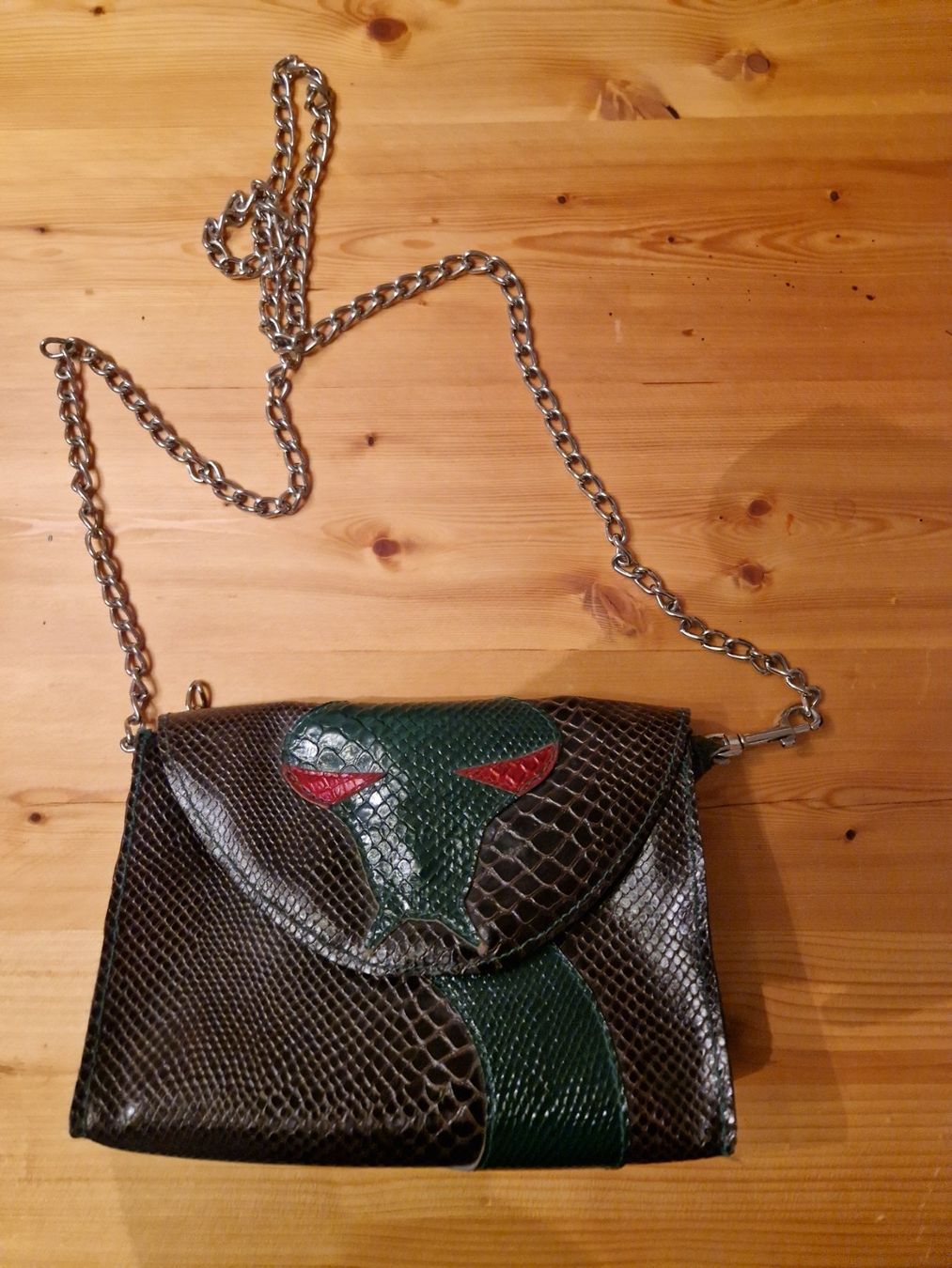 Taschen für Damen: Handtasche Schlange Leder mit Kette – Neu (gemäss Beschreibung) aus Winterthur von CherrySchott