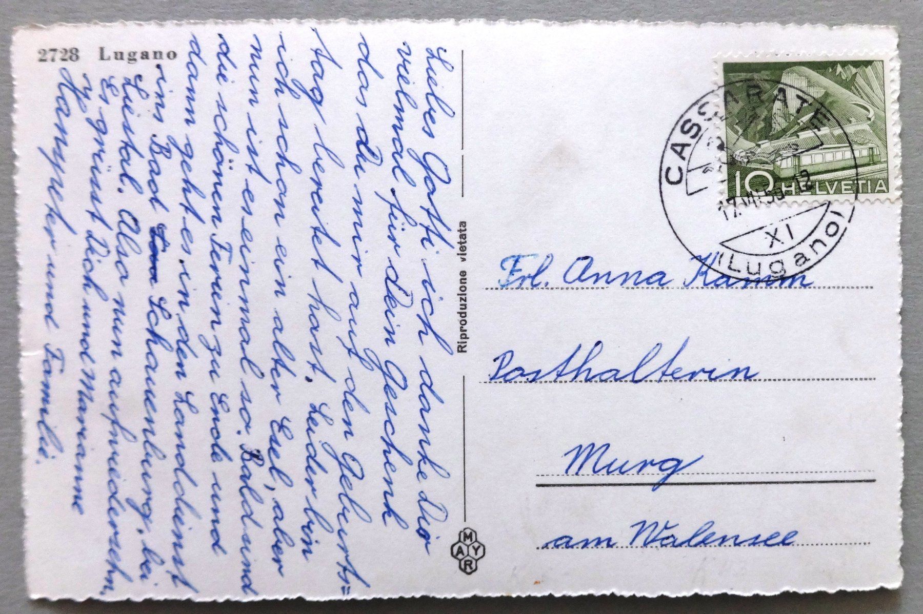Cartes postales: Lugano – D'occasion à Fétigny par Billy2miny 1