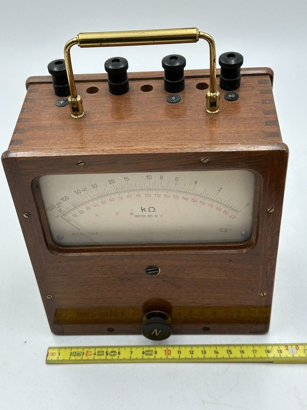 Misurare: Widerstandsmessgerät mit Holzgehäuse, Hartmann & Braun – Usato da Luzern venduto da Lager6640 9