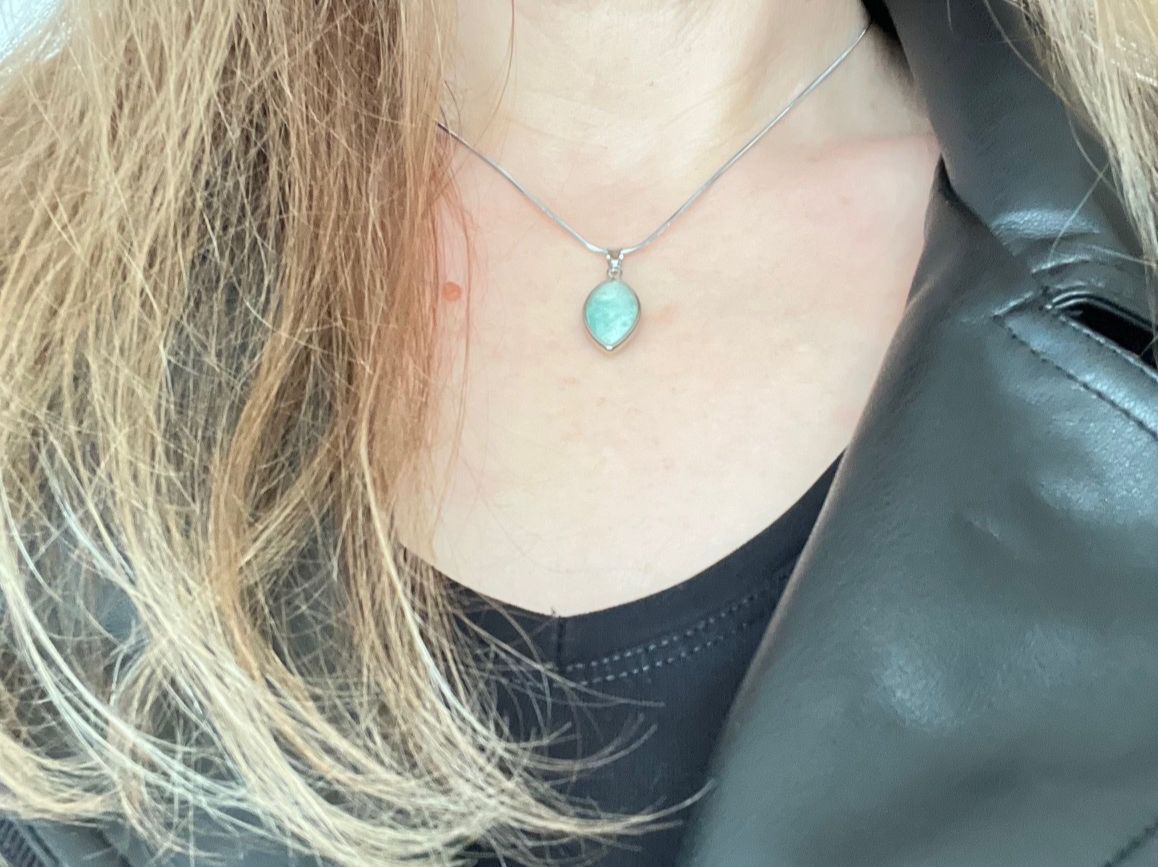 Ciondoli: Collier avec pendentif en amazonite - Amazonit Anhänger – Nuovo e nell'imballaggio originale da Pully venduto da sunaddict 2