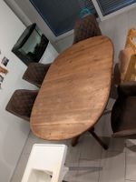 Massiver Esstisch ausziehbar 160–205 × 110 cm