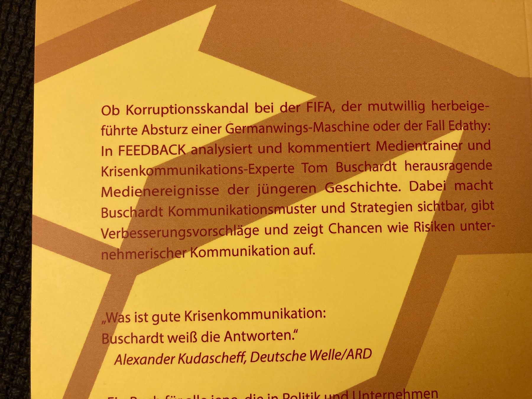 Libri: Tom Buschardt, Feedback, Kommunikation optimieren – Usato da Baden venduto da Yoyo1 1