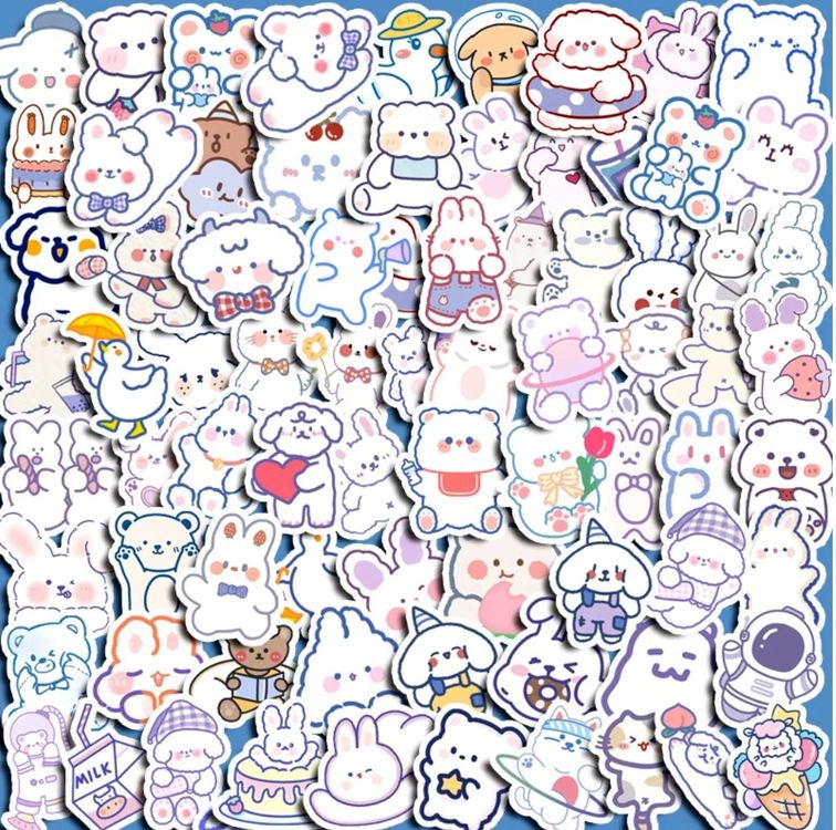 90 Stk. Aufkleber/Sticker - Süsse Kaninchen Mongmong | Kaufen auf Ricardo