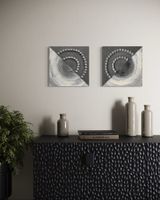 2er Set Wanddekoration 3D, Kunst, Acrylbild, struktur