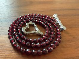 Granat Halskette Halsschmuck Collier 41 cm Neu