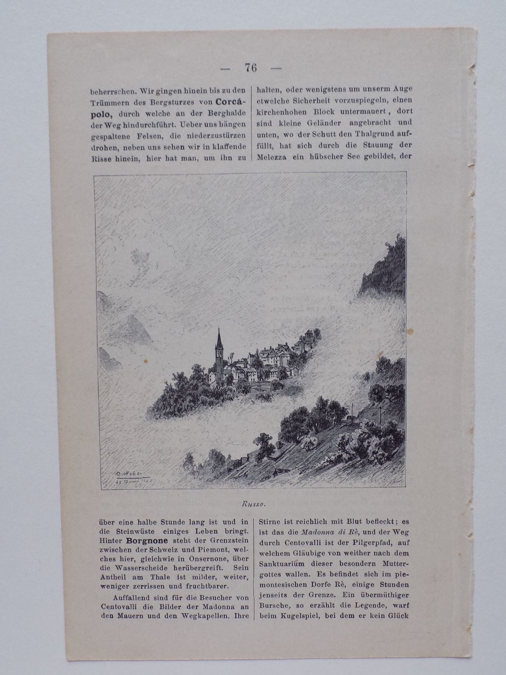 Stiche: Russo Onsernone Ticino – Gebraucht aus Risch von Rischli15